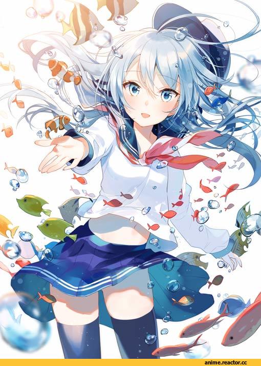 yunkel (zeijaku mental), Hibiki (Kantai Collection), Kantai Collection, Anime