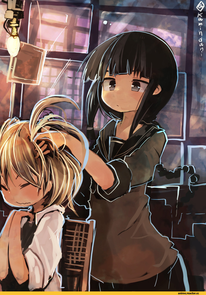 kaamin (mariarose753), Michishio (Kantai Collection), Kantai Collection, Kitakami (Kantai Collection), Anime