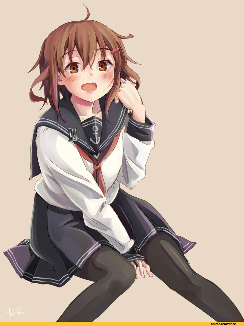 Kantai Collection, ikazuchi (kantai collection), Anime Art, nitta hiroto, Anime