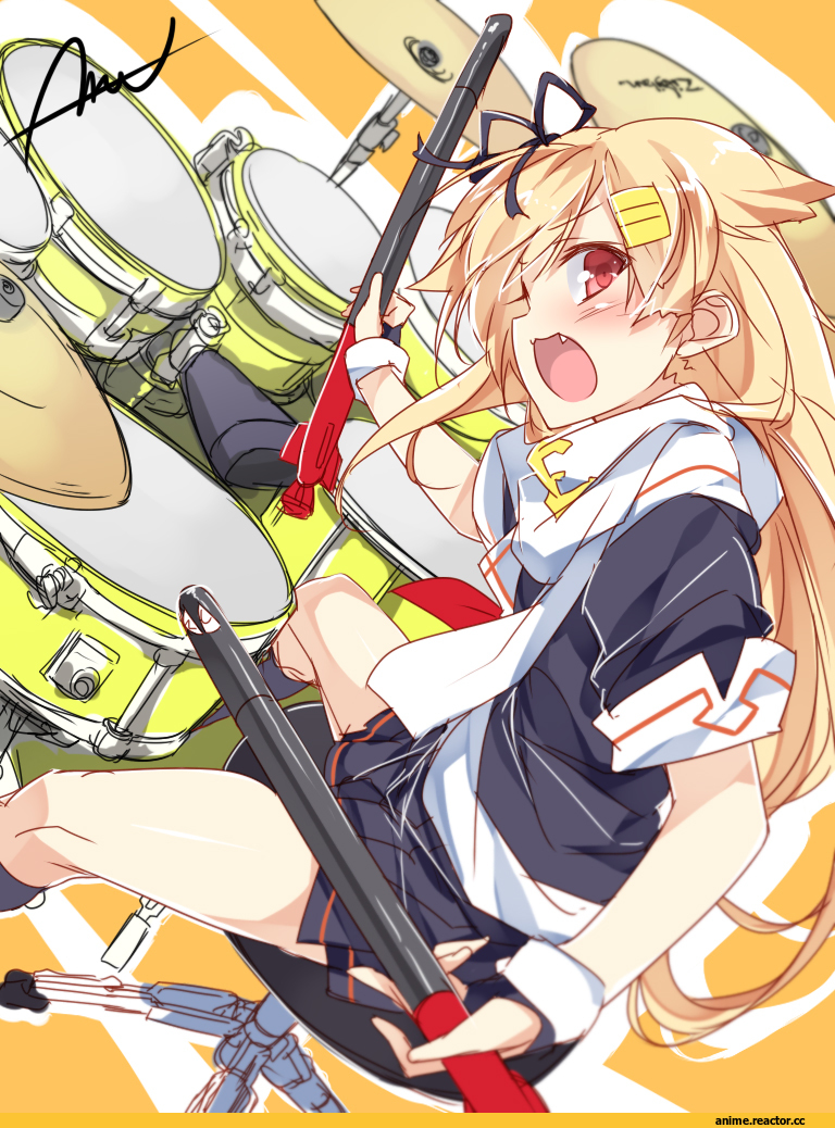 Yuudachi, Kantai Collection, MTU (orewamuzituda), Anime