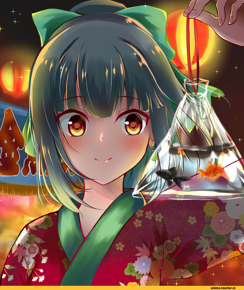 Yuubari, Kantai Collection, amagami (makise tsubaki), Yukata, Anime