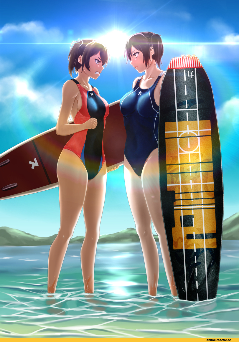 Kaga (Kantai Collection), Kantai Collection, Zuikaku (Kantai Collection), Parsue, Anime Ero Swim, Anime Ero, Anime