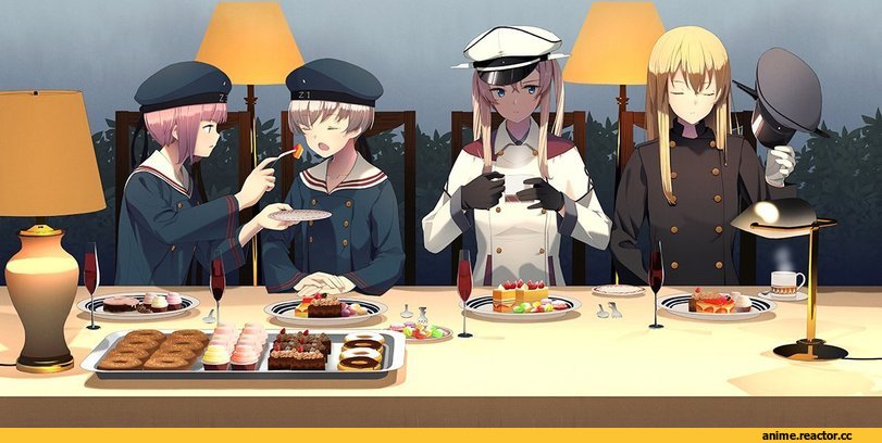 eight tohyama, Graf Zeppelin, Kantai Collection, Bismarck (Kantai Collection), Z1 Leberecht Maass (Kantai Collection), Z3 Max Schultz (Kantai Collection), Anime