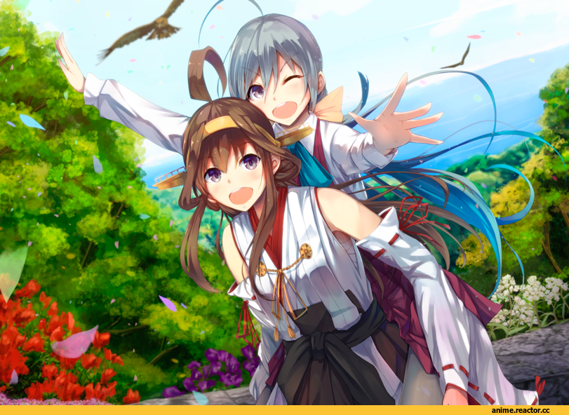 Kantai Collection, Kiyoshimo (Kantai Collection), Kongou (Kantai Collection), konkito, Anime