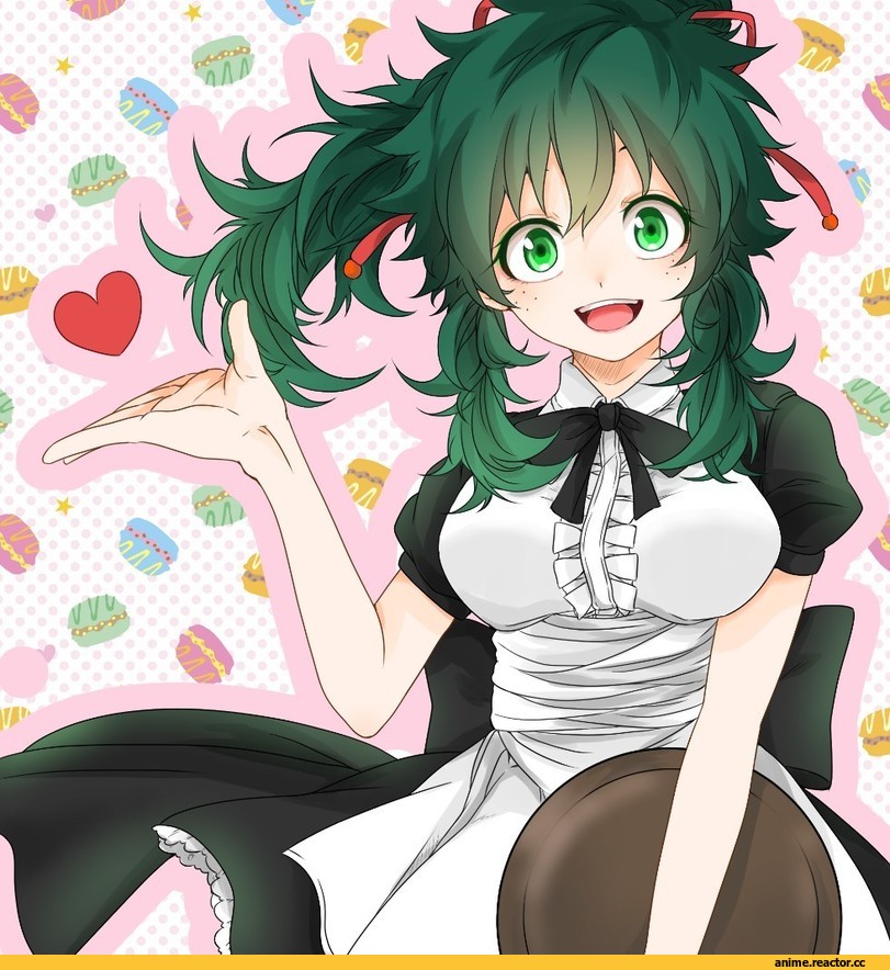 Midoriya Izuku, Boku no Hero Academia, Fem!zuku Midoria, Maid, r63, Anime