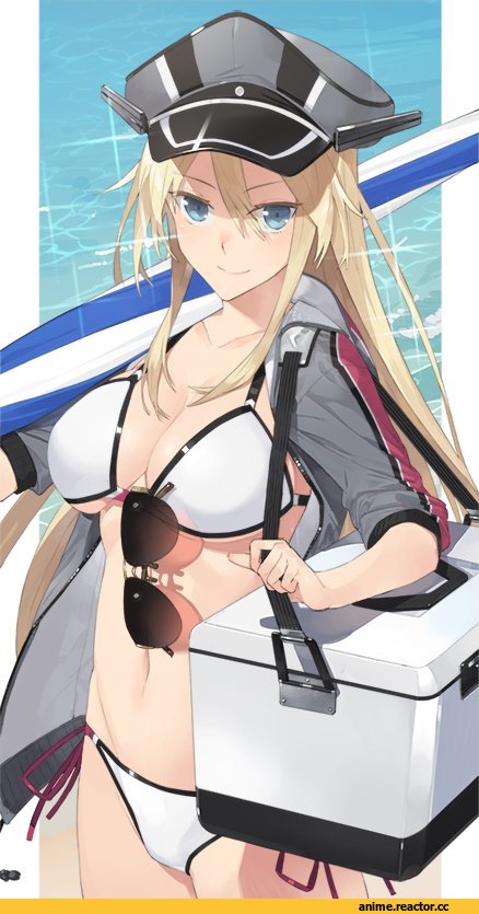 Hayashi Kewi, Anime Art, Anime Ero Swim, Anime Ero, Bismarck (Kantai Collection), Kantai Collection, Anime