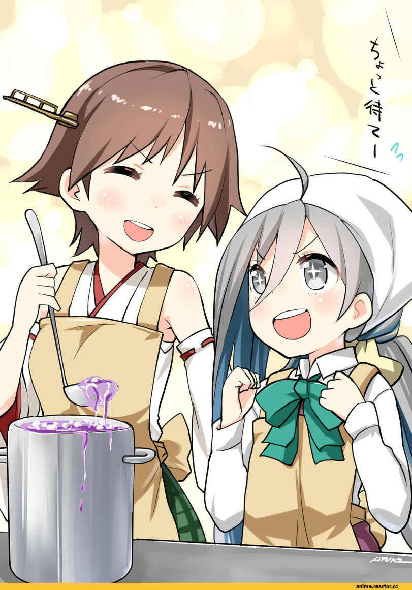 ryuki (ryukisukune), Kiyoshimo (Kantai Collection), Kantai Collection, Hiei, Anime