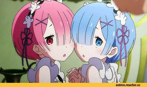 anime gif, Rem (re zero), Re Zero Kara Hajimeru Isekai Seikatsu, Ram (Re Zero), Anime