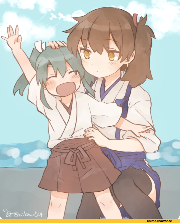 Zuikaku, Kantai Collection, Kaga (Kantai Collection), ina (1813576), Anime