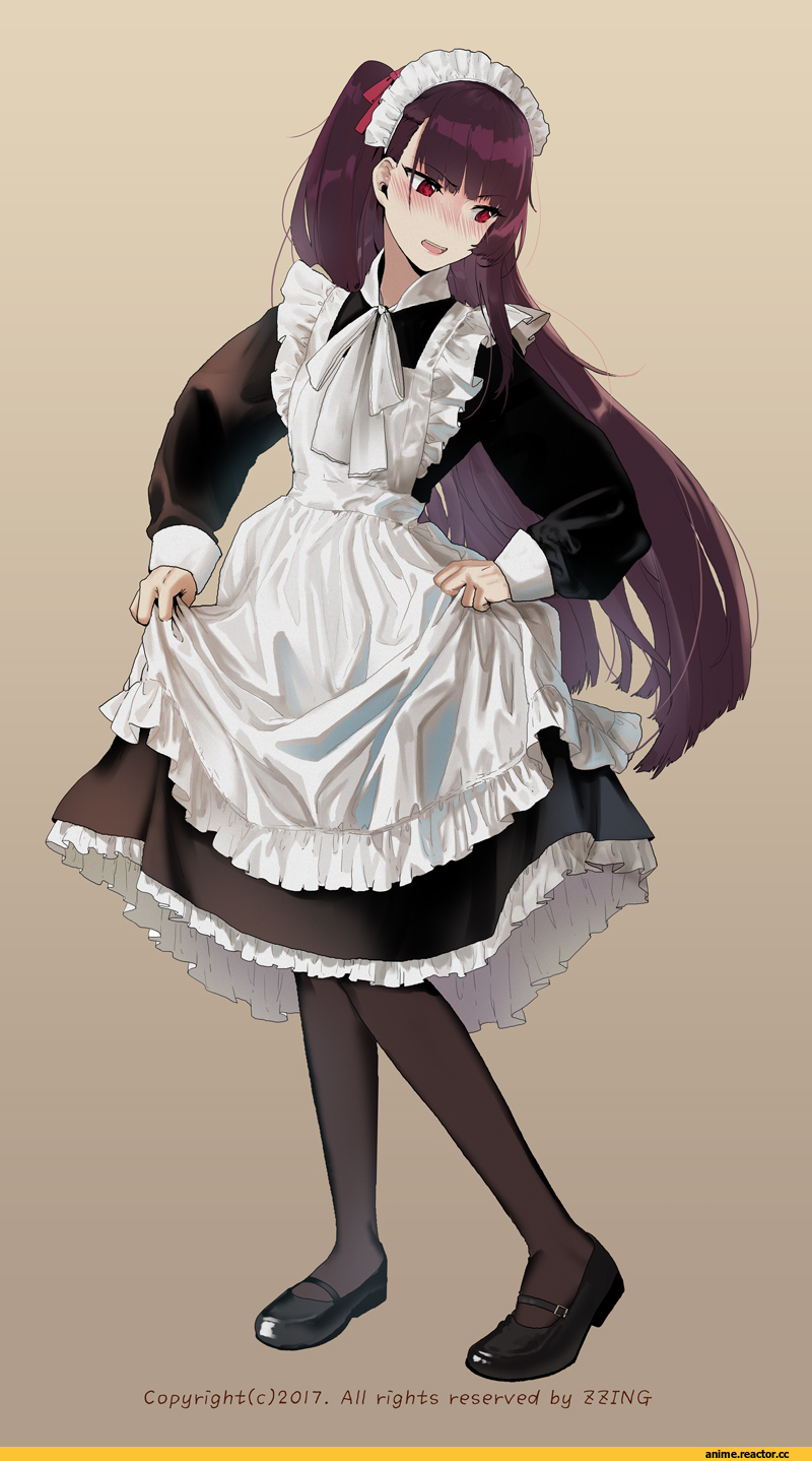 WA2000 (Girls Frontline), Girls Frontline, zzing, Maid, Anime