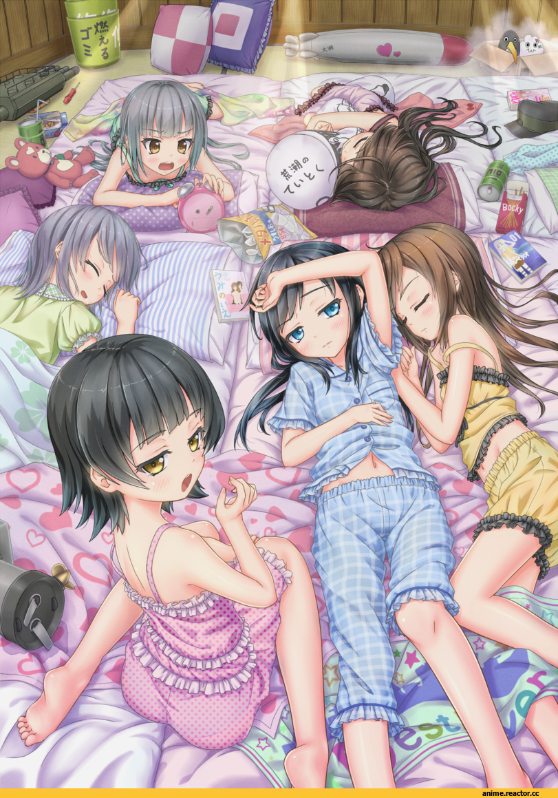 Kantai Collection, Kasumi (Kantai Collection), Arashio (Kantai Collection), Arare (Kantai Collection), Asashio, Ooshio (Kantai Collection), Michishio (Kantai Collection), gotou hisashi, Anime