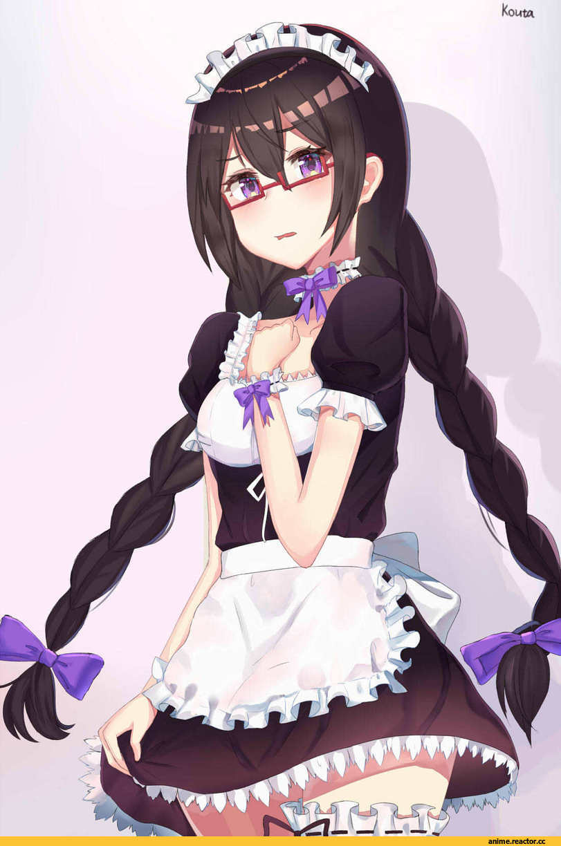 Akemi Homura, Mahou Shoujo Madoka Magica, Maid, Megane, Anime Art, Kouta, Anime