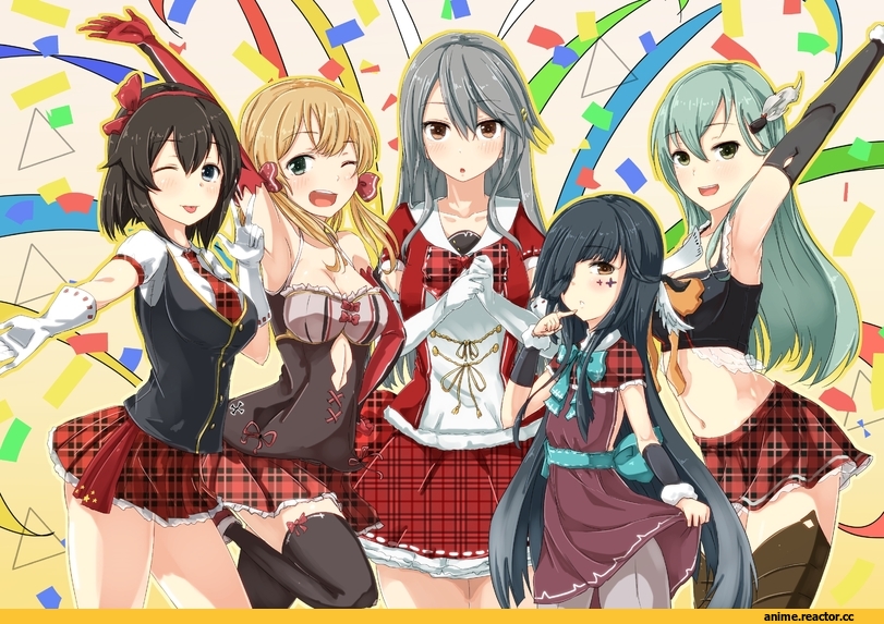 Kantai Collection, Hayashimo (Kantai Collection), Haruna (Kantai Collection), Hayasui (Kantai Collection), Prinz Eugen (Kantai Collection), Suzuya (Kantai Collection), ame-rain, Anime