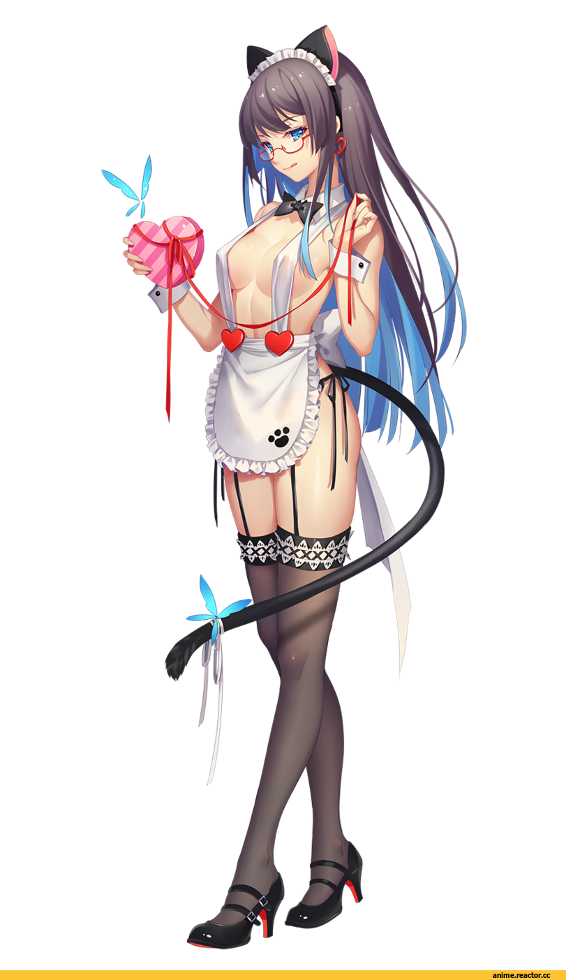 sangai senki, Tidsean, Anime Art, neko, Animal Ears, Anime Ero, Maid, Megane, хайрез, Anime