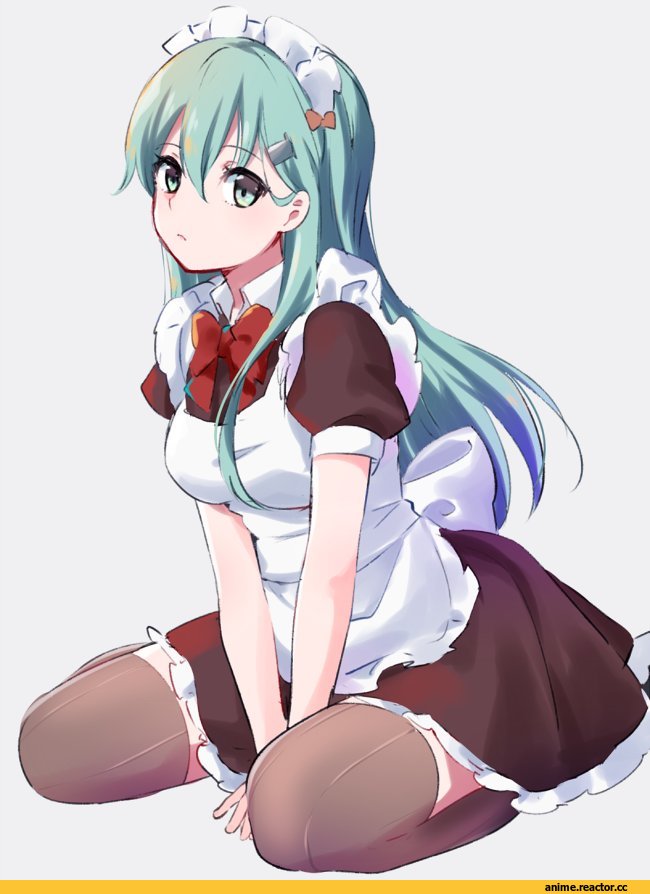 Suzuya (Kantai Collection), Kantai Collection, ica, Maid, Large Breasts (Anime), Anime