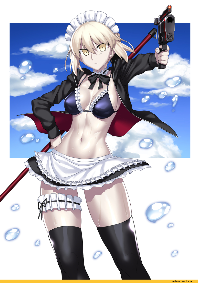 Saber Alter, Fate (series), bnc (bunshi), Anime Ero Swim, Anime Ero, Maid, Опасные Няшки, Anime Няши, Anime