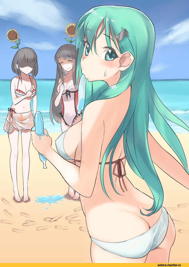 sensen, Yamashiro, Kantai Collection, Fusou, Suzuya (Kantai Collection), Anime Ero Swim, Anime Ero, oshiri, Anime