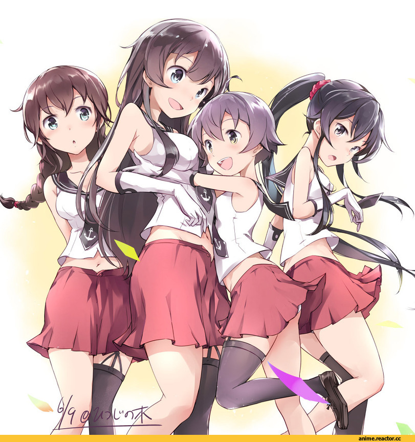 Agano, Kantai Collection, Noshiro, Sakawa (Kantai Collection), Yahagi, Anime Art, mousoup, Anime