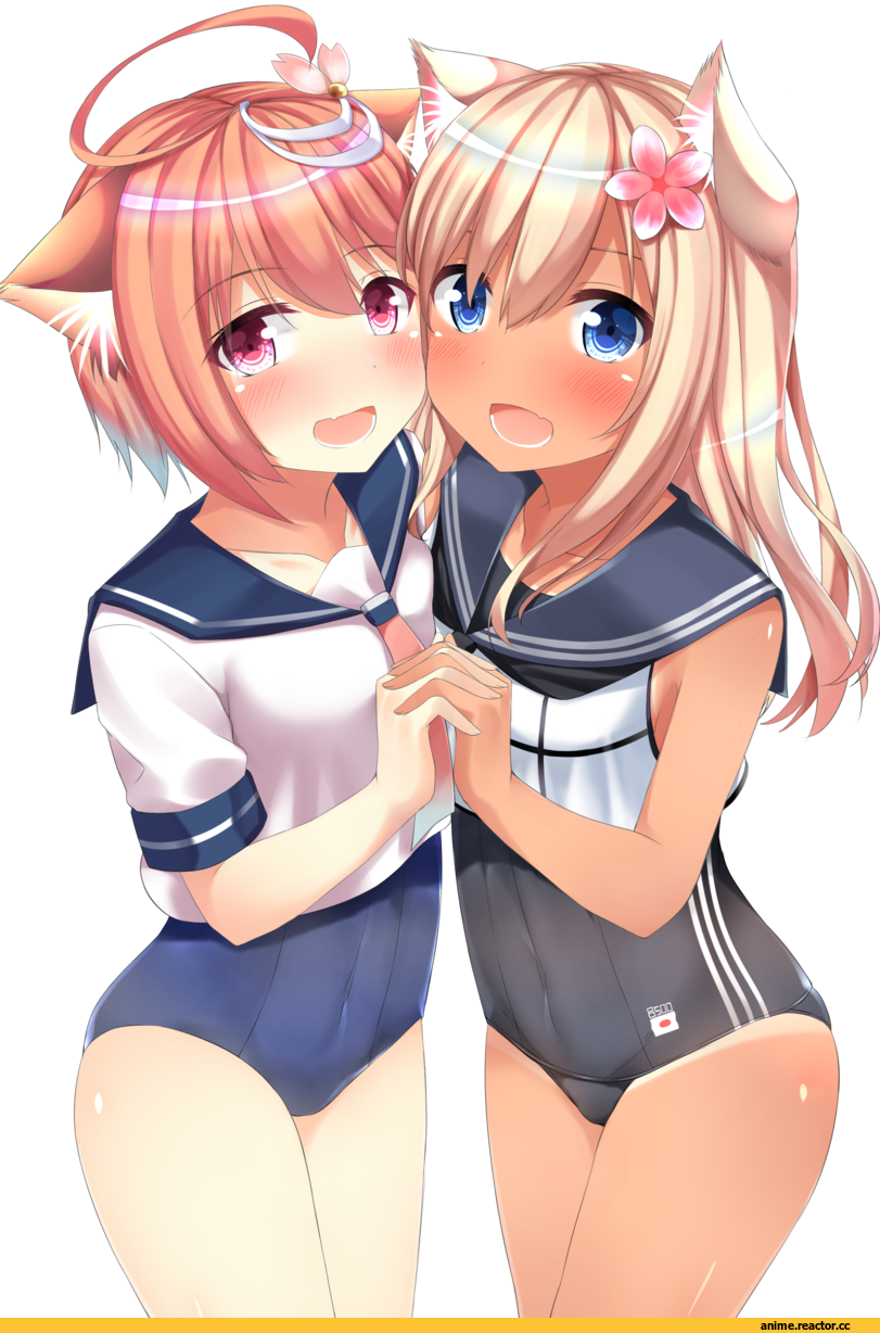 Go-1, i-58 (kantai collection), Kantai Collection, Ro-500 (Kantai Collection), Animal Ears, Anime