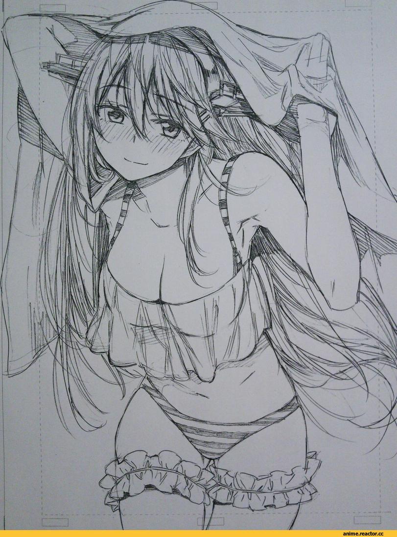 kojima takeshi, Haruna (Kantai Collection), Kantai Collection, Hiei, Anime Ero Swim, Anime Ero, Anime Ero Pantsu, Anime