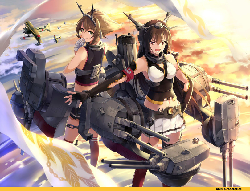 neko (yanshoujie), Anime Art, Nagato (Kantai Collection), Kantai Collection, Mutsu, Anime