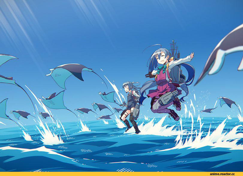 red (red-sight), Kiyoshimo (Kantai Collection), Kantai Collection, Kasumi (Kantai Collection), Anime