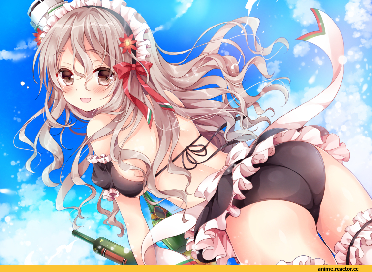 Anime Art, Nogi Takayoshi, Kantai Collection, Pola (Kantai Collection), Anime Ero, Anime Ero Swim, Anime Ero Ass, Anime