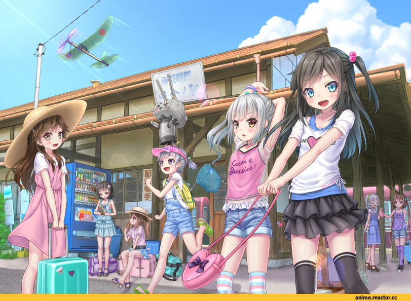 gotou hisashi, Arare (Kantai Collection), Kantai Collection, Arashio (Kantai Collection), Asagumo (Kantai Collection), asashio (kantai collection), Kasumi (Kantai Collection), Michishio (Kantai Collection), Ooshio (Kantai Collection), Yamagumo, Anime