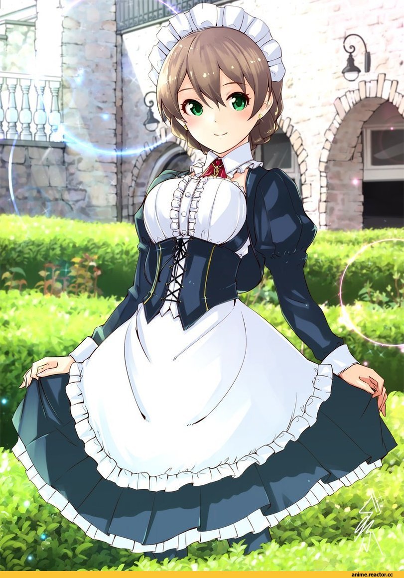 Idolmaster, sakuramori kaori, Gustav (Telomere Na), Anime Art, Maid, Anime