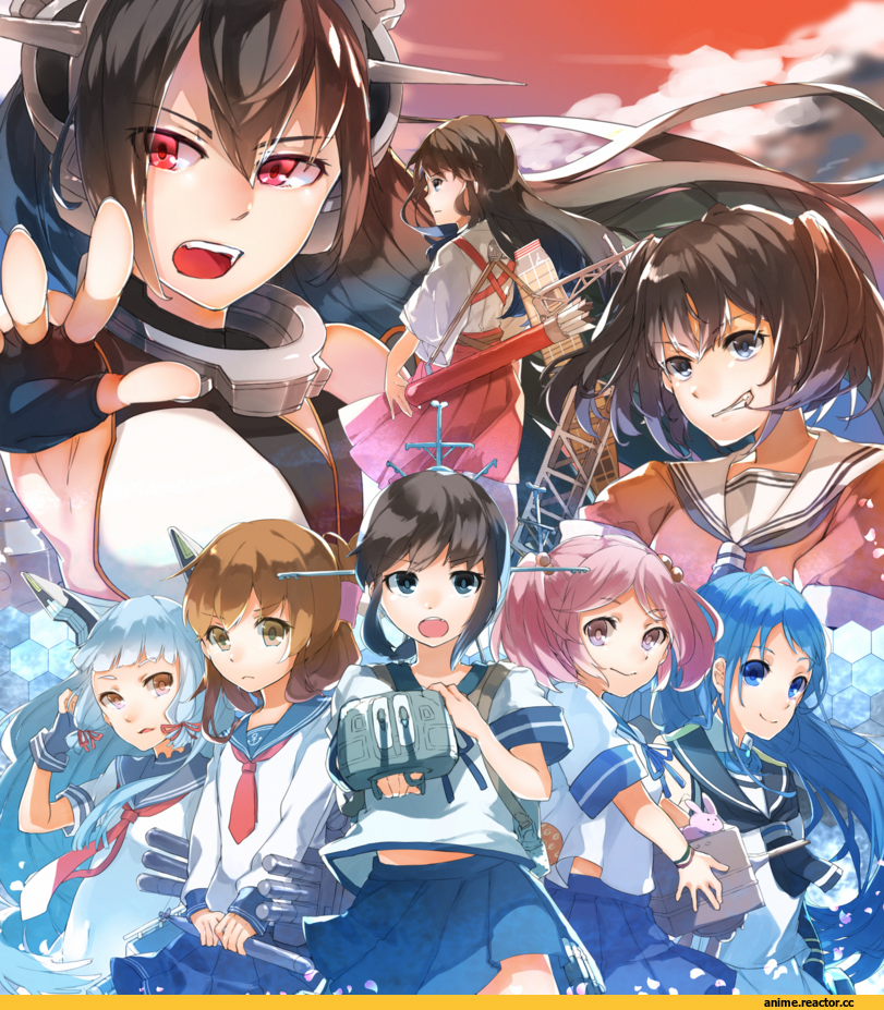 Akagi, Kantai Collection, Fubuki (Kantai Collection), inazuma, Murakumo, Nagato (Kantai Collection), Samidare, Sazanami (Kantai Collection), Sendai (Kantai Collection), meru (merumumu), Anime