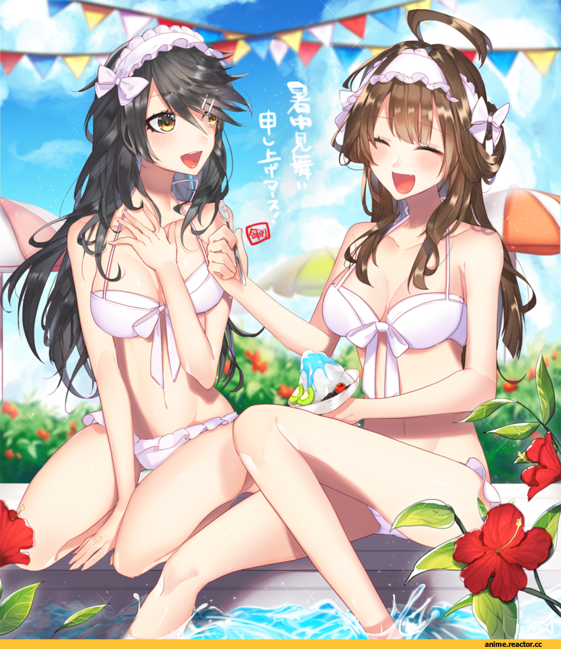 Kongou (Kantai Collection), Kantai Collection, Haruna (Kantai Collection), yakusuke, Anime Ero Swim, Anime Ero, Anime