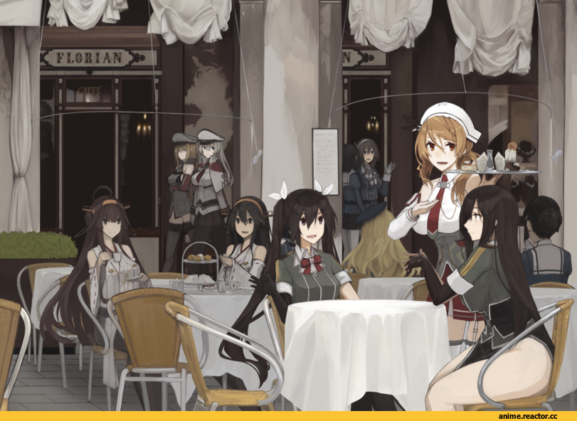 Atago (Kantai Collection), Ashigara (kantai collection), Bismarck (Kantai Collection), Graf Zeppelin, Haguro, Haruna (Kantai Collection), Kongou (Kantai Collection), Littorio (Kantai Collection), Roma (Kantai Collection), Tone (Kantai Collection), Anime, Kantai Collection, mikoto (oi plus), Chikuma (Kantai Collection), Myoukou