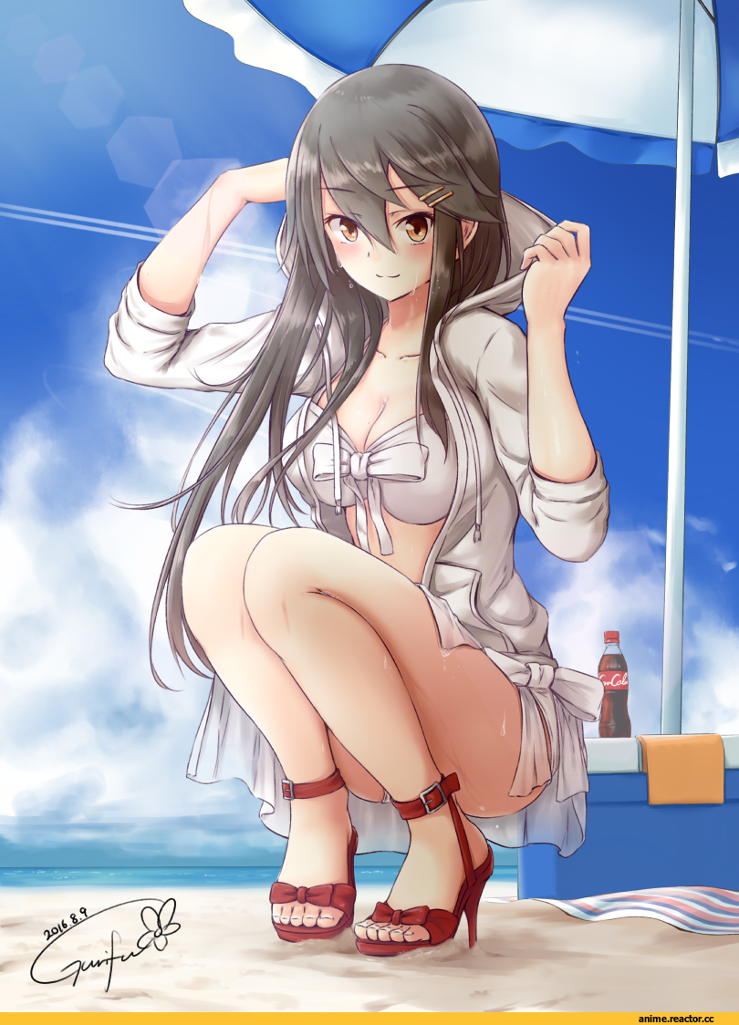 Haruna (Kantai Collection), Kantai Collection, Anime Ero Swim, Anime Ero, gurifu, Anime