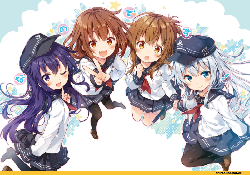 Riichu, Akatsuki, Kantai Collection, Hibiki (Kantai Collection), Ikazuchi, inazuma, Anime