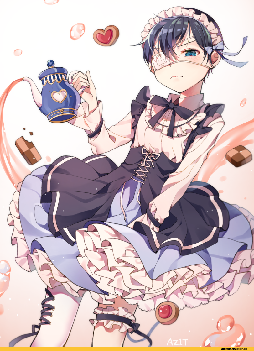 Kuroshitsuji, Ciel Phantomhive, Maid, azit (down), Anime