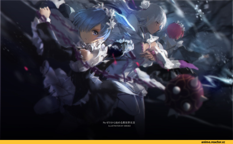 Swd3e2, Anime Art, Rem (re zero), Re Zero Kara Hajimeru Isekai Seikatsu, Ram (Re Zero), Emilia (re zero), Anime