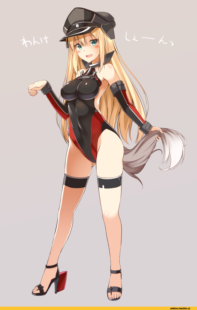 Bismarck (Kantai Collection), Kantai Collection, Oota Yuuichi, Anime Art, Inumimi, Animal Ears, Anime Ero Swim, Anime Ero, Anime