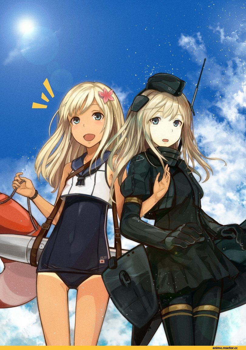 U-511 (Kantai Collection), Kantai Collection, Ro-500 (Kantai Collection), Kazabana Fuuka, Anime Art, Anime