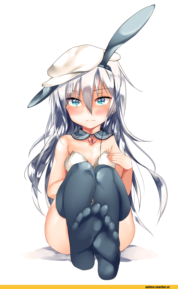 Kantai Collection, verniy (kantai collection), abe ranzu, Usagimimi, Animal Ears, Anime Feet, Anime