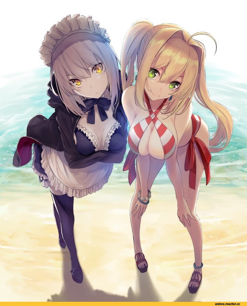 Saber Extra, Fate (series), Saber Alter, yuunagi (seventh heaven), Anime Ero Swim, Anime Ero, Maid, Anime