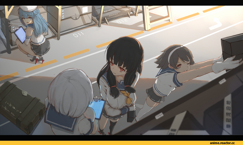 Kantai Collection, Tanikaze (Kantai Collection), Hamakaze (Kantai Collection), Isokaze (Kantai Collection), Urakaze, foodtoyc, Anime