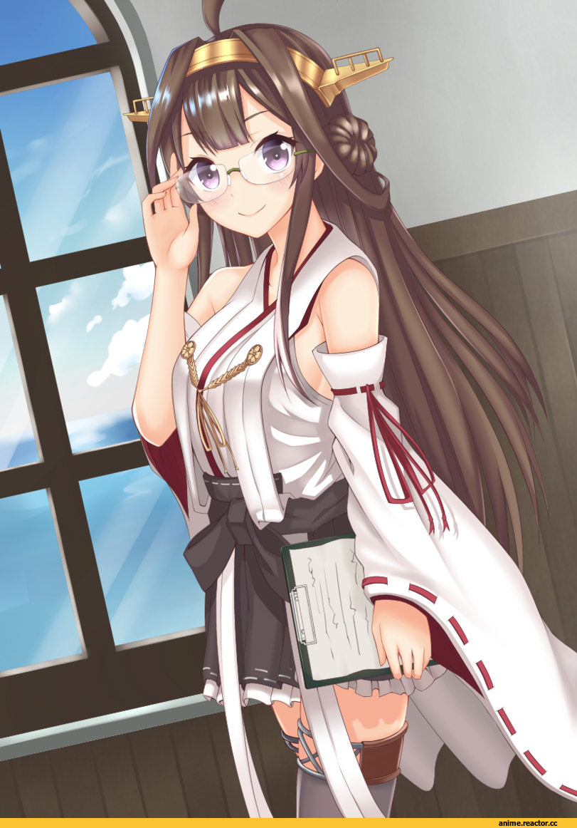 takamiya nao, Kongou (Kantai Collection), Kantai Collection, Megane, Anime