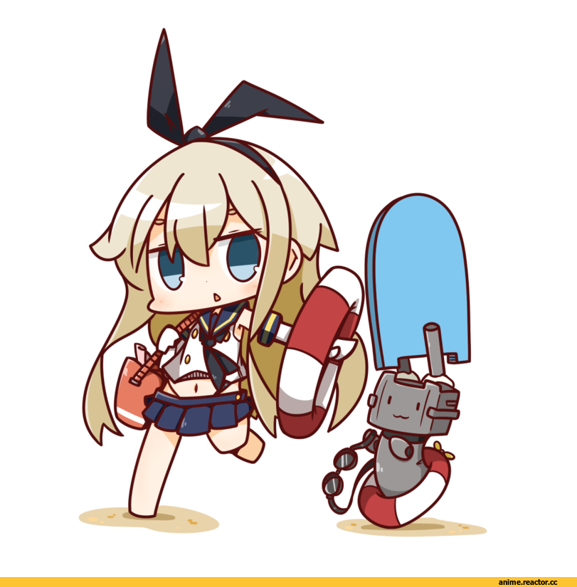 nuu (nu-nyu), Shimakaze, Kantai Collection, chibi, Anime