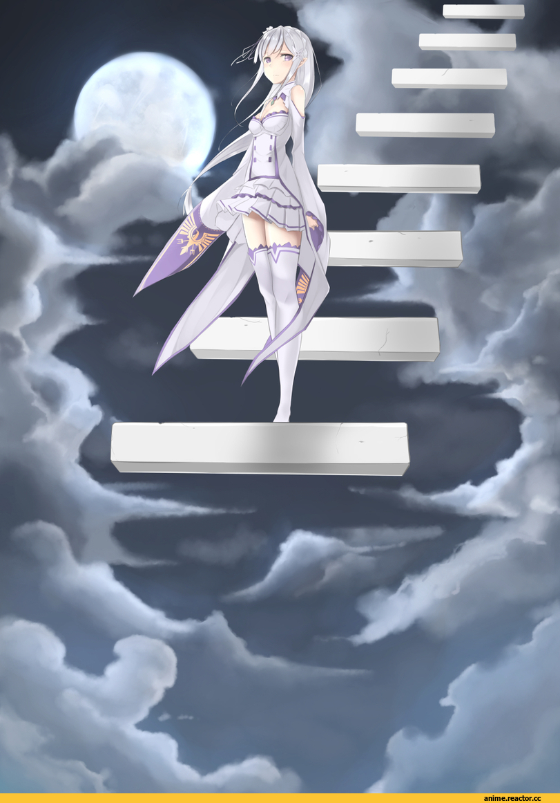 Re Zero Kara Hajimeru Isekai Seikatsu, Emilia (re zero), kaser, Anime