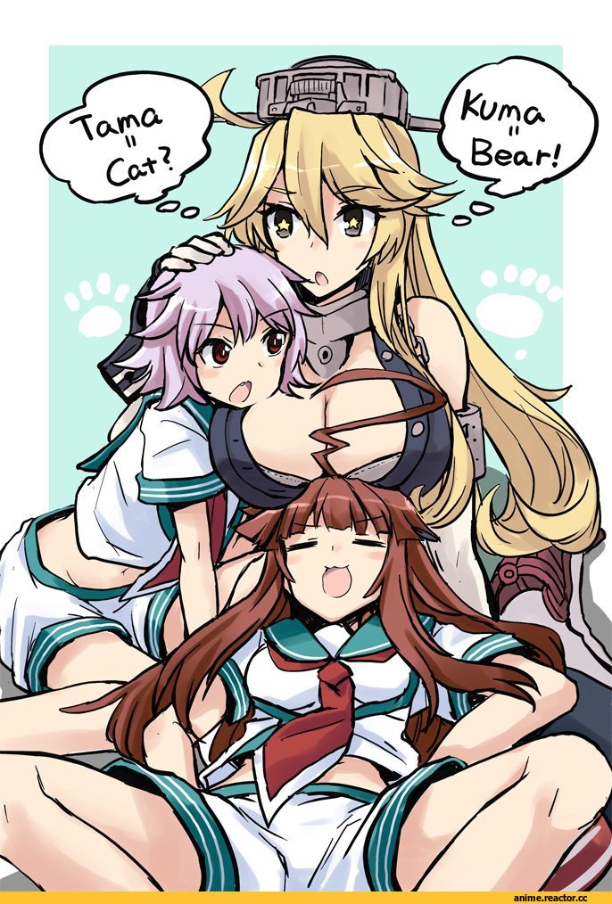 mizumoto tadashi, Iowa (Kantai Collection), Kantai Collection, Kuma (Kantai Collection), Tama (Kantai Collection), Anime