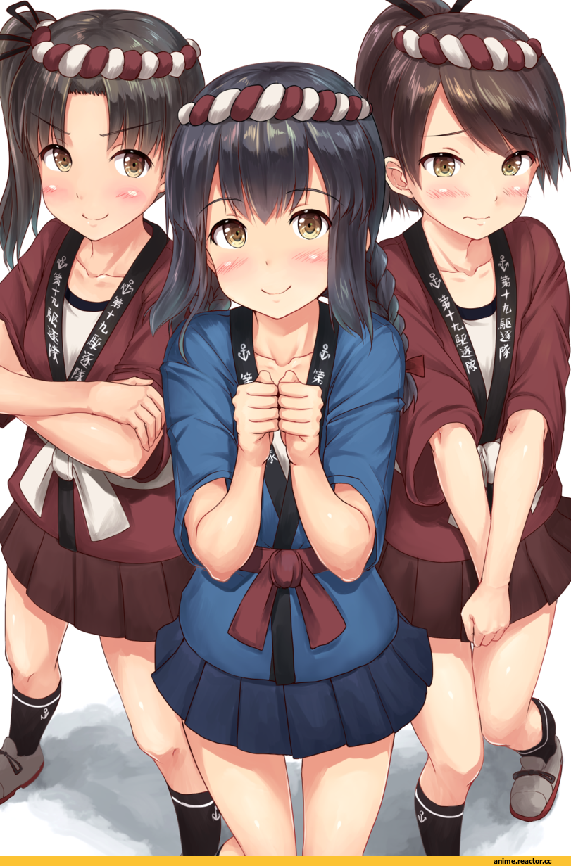 Kantai Collection, Ayanami (Kantai Collection), Ichikawa Feesu, Shikinami (Kantai Collection), Isonami (Kantai Collection), Anime