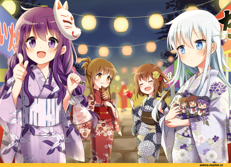 moca blanc, Akatsuki, Kantai Collection, hibiki, Ikazuchi, Inazuma (Kantai Collection), Anime