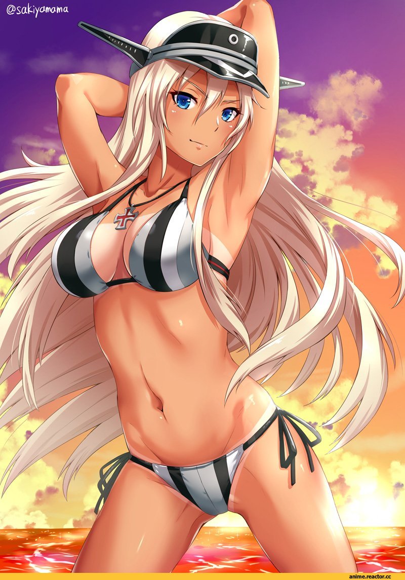 Anime Ero, Sakiyamama, Anime Art, Bismarck (Kantai Collection), Kantai Collection, Anime Ero Swim, Anime