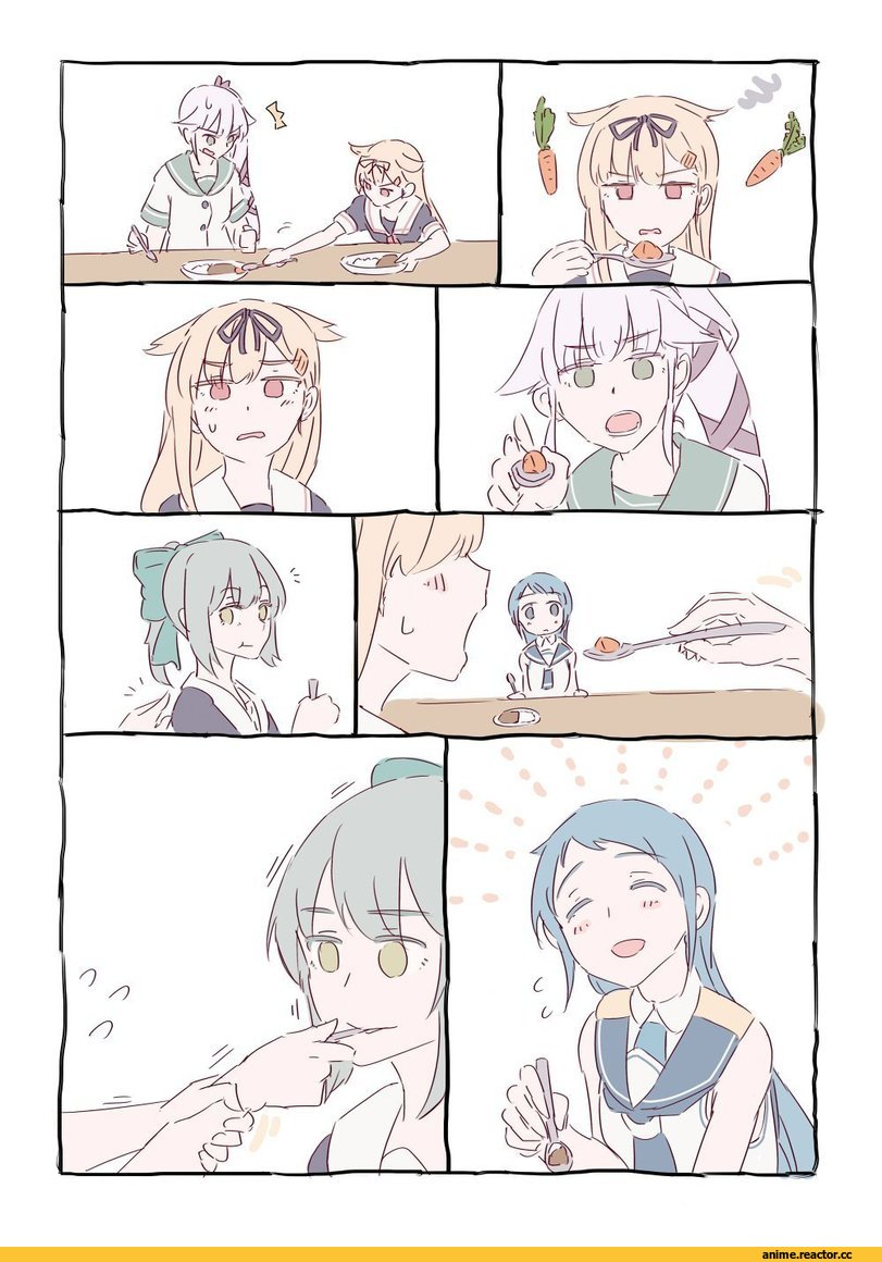 mikeco, Yuudachi, Kantai Collection, Samidare, Yura (Kantai Collection), Yuubari, Anime