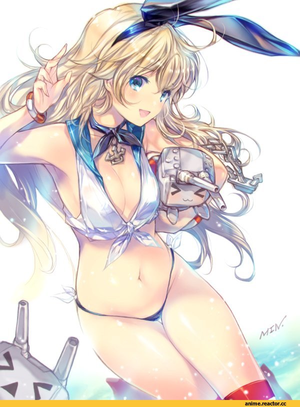 Shimakaze, Kantai Collection, rensouhou-chan, min-naraken, Anime Ero Swim, Anime Ero, Anime